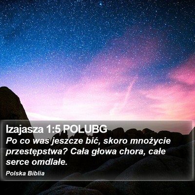 Izajasza 1:5 POLUBG Bible Verse Image