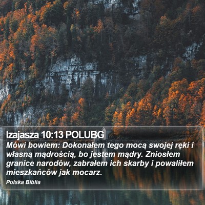 Izajasza 10:13 POLUBG Bible Verse Image