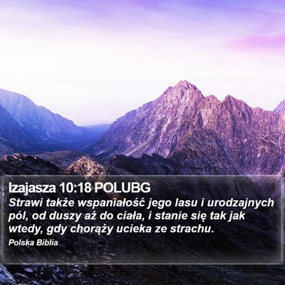 Izajasza 10:18 POLUBG Bible Verse Image