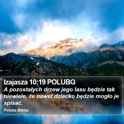 Izajasza 10:19 POLUBG Bible Verse Image