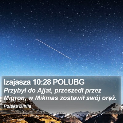 Izajasza 10:28 POLUBG Bible Verse Image