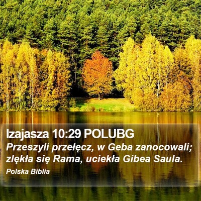 Izajasza 10:29 POLUBG Bible Verse Image