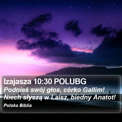 Izajasza 10:30 POLUBG Bible Verse Image