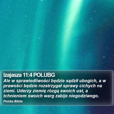 Izajasza 11:4 POLUBG Bible Verse Image