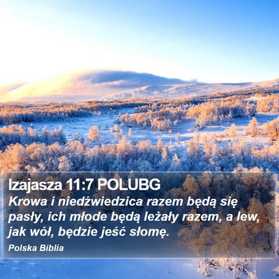 Izajasza 11:7 POLUBG Bible Verse Image