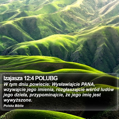 Izajasza 12:4 POLUBG Bible Verse Image