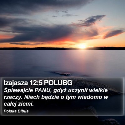 Izajasza 12:5 POLUBG Bible Verse Image