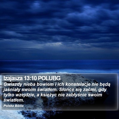 Izajasza 13:10 POLUBG Bible Verse Image