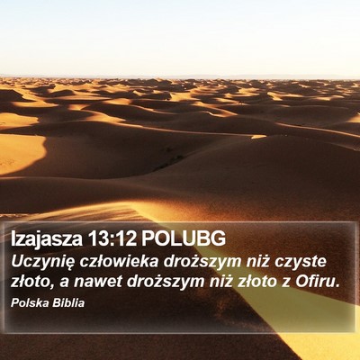 Izajasza 13:12 POLUBG Bible Verse Image