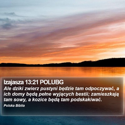 Izajasza 13:21 POLUBG Bible Verse Image
