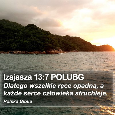 Izajasza 13:7 POLUBG Bible Verse Image