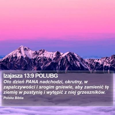 Izajasza 13:9 POLUBG Bible Verse Image