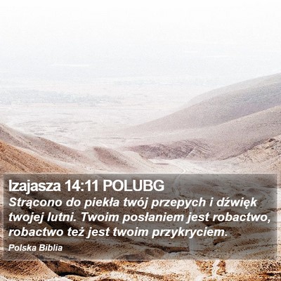 Izajasza 14:11 POLUBG Bible Verse Image