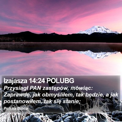 Izajasza 14:24 POLUBG Bible Verse Image