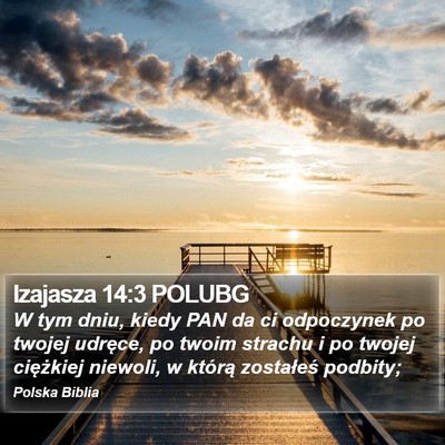 Izajasza 14:3 POLUBG Bible Verse Image