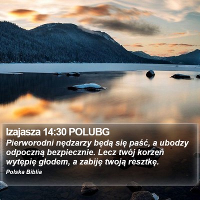 Izajasza 14:30 POLUBG Bible Verse Image
