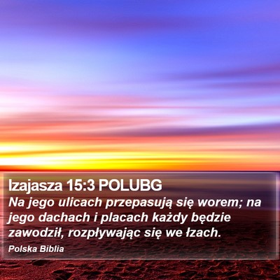 Izajasza 15:3 POLUBG Bible Verse Image