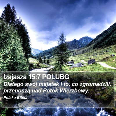 Izajasza 15:7 POLUBG Bible Verse Image