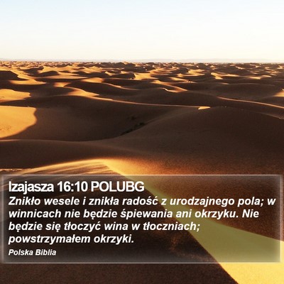 Izajasza 16:10 POLUBG Bible Verse Image