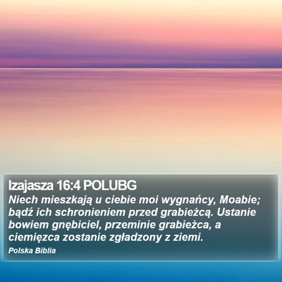 Izajasza 16:4 POLUBG Bible Verse Image