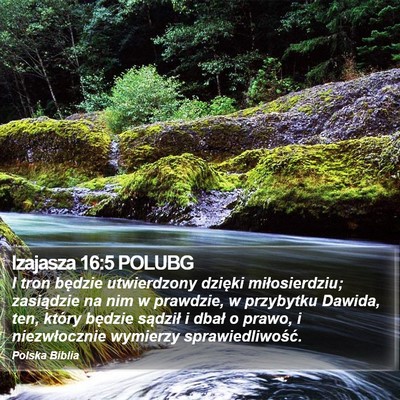 Izajasza 16:5 POLUBG Bible Verse Image