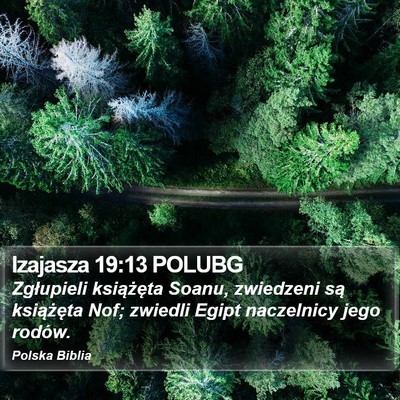 Izajasza 19:13 POLUBG Bible Verse Image