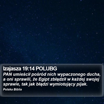 Izajasza 19:14 POLUBG Bible Verse Image