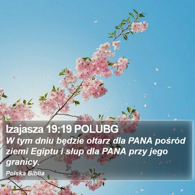 Izajasza 19:19 POLUBG Bible Verse Image