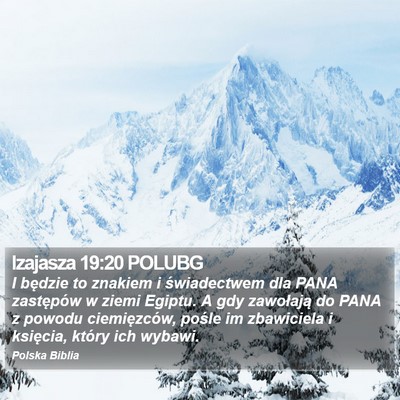 Izajasza 19:20 POLUBG Bible Verse Image