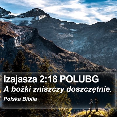 Izajasza 2:18 POLUBG Bible Verse Image
