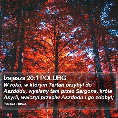 Izajasza 20:1 POLUBG Bible Verse Image