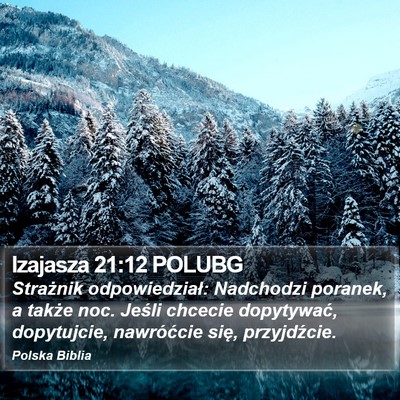 Izajasza 21:12 POLUBG Bible Verse Image