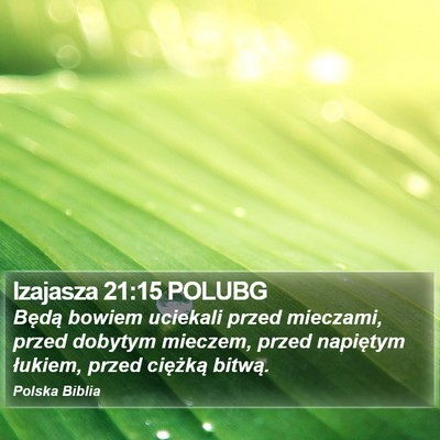 Izajasza 21:15 POLUBG Bible Verse Image