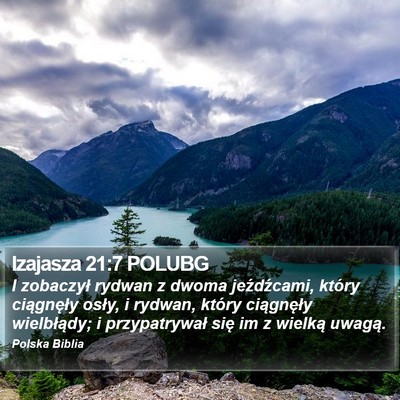 Izajasza 21:7 POLUBG Bible Verse Image