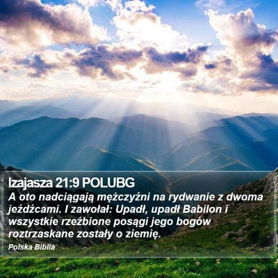 Izajasza 21:9 POLUBG Bible Verse Image