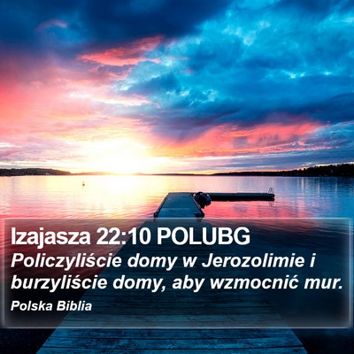 Izajasza 22:10 POLUBG Bible Verse Image