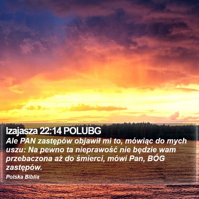 Izajasza 22:14 POLUBG Bible Verse Image