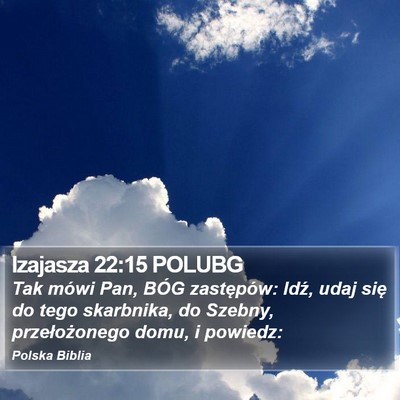 Izajasza 22:15 POLUBG Bible Verse Image