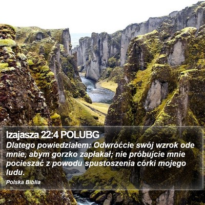 Izajasza 22:4 POLUBG Bible Verse Image