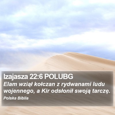 Izajasza 22:6 POLUBG Bible Verse Image
