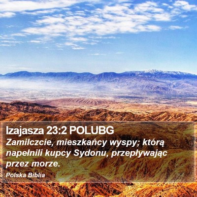 Izajasza 23:2 POLUBG Bible Verse Image