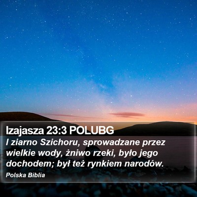 Izajasza 23:3 POLUBG Bible Verse Image