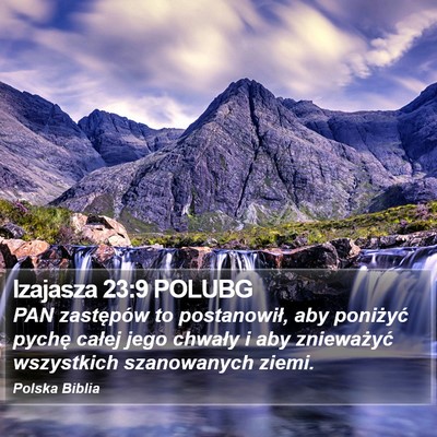 Izajasza 23:9 POLUBG Bible Verse Image