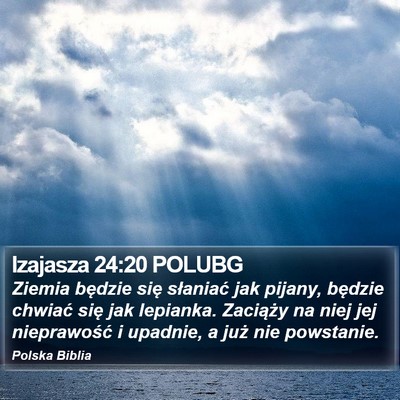 Izajasza 24:20 POLUBG Bible Verse Image