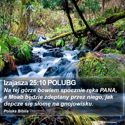 Izajasza 25:10 POLUBG Bible Verse Image