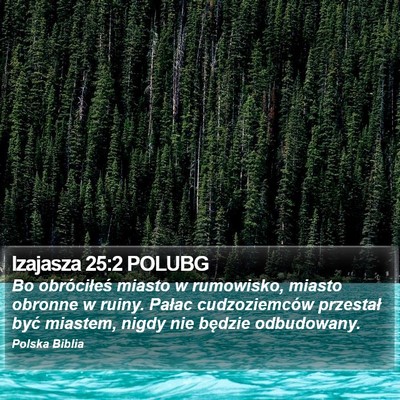 Izajasza 25:2 POLUBG Bible Verse Image