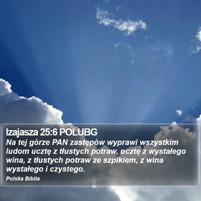 Izajasza 25:6 POLUBG Bible Verse Image