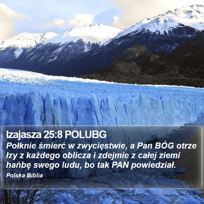 Izajasza 25:8 POLUBG Bible Verse Image