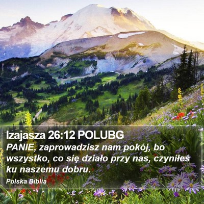 Izajasza 26:12 POLUBG Bible Verse Image