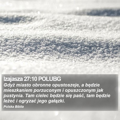Izajasza 27:10 POLUBG Bible Verse Image